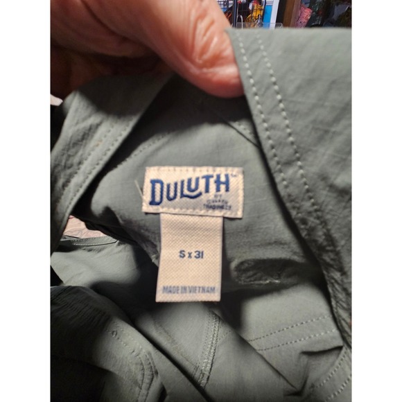 Duluth Trading Co Heirloom Gardening Bib Overalls Sage Green Womens sx31 Ripstop - Picture 4 of 4